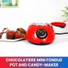 imageTotal Chef Electric Chocolatiere Melter 32 Accessories Fondue Pot Set Chocolate Fountain and Candy Melts 88 oz 250 g DIY Candy Maker Dessert Special Occasion Gift Set for Romantic Dinner Red