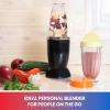 imageTotal Chef Miracle Blender  Food Processor Licuadora Juicer Machine Personal Kitchen Appliance Use For Smoothie Milkshake Drinks Baby FoodPuree Blend Frozen Ice Easy Clean Bullet Jar Black
