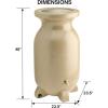 imageKoolScapes 75Gallon Rain Barrel  Outdoor Water Storage ampamp Rainwater Collection Recycled Plastic Brass Spigot StoneLook Design for Sustainable Garden ampamp Lawn Watering  Beige