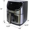imageKenmore 8 Quart Air Fryer  Aerogrill NonStick Frying Basket French Fry Digital Touch Screen 12 Presets Freidora Elctrica Countertop Cooking Kitchen Appliance Stainless Steel Black