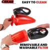 imageOskar 12V Handheld Vacuum with 3 Piece Accessory Kit Red and Black for Wet or Dry Pickup 115 ft  35 m Cord Vehicle Vacuum Interior Detailing for Car Truck Van SUV