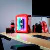 imageCocaCola 4L  6Can Mini Fridge with MultiColor LED Light  Portable Thermoelectric 12V DC110V AC Quiet CoolerWarmer for Bedroom Office Car Gaming Room Mini Refrigerator for Drinks ampamp Skincare