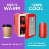 imageCocaCola 4L  6Can Mini Fridge with MultiColor LED Light  Portable Thermoelectric 12V DC110V AC Quiet CoolerWarmer for Bedroom Office Car ampamp Gaming Room  Mini Refrigerator for Drinks Skincare
