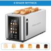 imageKenmore 2Slice Toaster  Color Touch Screen ampamp 6 Shade Settings  Extra Wide Slots  Digital Countdown Timer  Customizable Smart Presets  Reheat Defrost Add Time Functions  Stainless Steel4 Slice