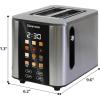imageKenmore 2Slice Toaster  Color Touch Screen ampamp 6 Shade Settings  Extra Wide Slots  Digital Countdown Timer  Customizable Smart Presets  Reheat Defrost Add Time Functions  Stainless Steel2 Slice