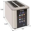 imageKenmore 2Slice Toaster  Color Touch Screen ampamp 6 Shade Settings  Extra Wide Slots  Digital Countdown Timer  Customizable Smart Presets  Reheat Defrost Add Time Functions  Stainless Steel4 Slice