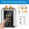 imageKenmore 2Slice Toaster  Color Touch Screen ampamp 6 Shade Settings  Extra Wide Slots  Digital Countdown Timer  Customizable Smart Presets  Reheat Defrost Add Time Functions  Stainless Steel2 Slice