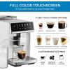 imageKenmore Fully Automatic Espresso Machine  Programmable Coffee Machine With Integrated Bean Grinder Milk Steamer Frother Descaler Barista Cappuccino Latte Americano Brewing System White