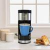 imageKoolatron Kenmore Single Serve Coffee Maker ampamp Stainless Steel Travel Mug CapsulePod ampamp Ground Coffee Brewing K Cup Compatible Hot ampamp Iced Coffee Machine 6 to 14 Oz Brew Sizes Auto ShutOff Black