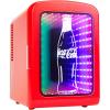 imageCocaCola 4L  6Can Mini Fridge with MultiColor LED Light  Portable Thermoelectric 12V DC110V AC Quiet CoolerWarmer for Bedroom Office Car ampamp Gaming Room  Mini Refrigerator for Drinks Skincare