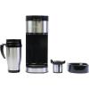 imageKoolatron Kenmore Single Serve Coffee Maker ampamp Stainless Steel Travel Mug CapsulePod ampamp Ground Coffee Brewing K Cup Compatible Hot ampamp Iced Coffee Machine 6 to 14 Oz Brew Sizes Auto ShutOff Black