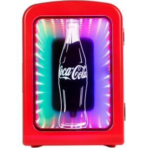 imageCocaCola 4L  6Can Mini Fridge with MultiColor LED Light  Portable Thermoelectric 12V DC110V AC Quiet CoolerWarmer for Bedroom Office Car Gaming Room Mini Refrigerator for Drinks ampamp Skincare