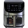 imageTotal Chef Air Fryer  Aerogrill NonStick Frying Basket French Fry Digital Touch Screen 7 Presets Freidora Elctrica Countertop Cooking Kitchen Appliance 38 quart BlackSliver And Black