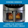 imageTotal Chef Air Fryer  Aerogrill NonStick Frying Basket French Fry Digital Touch Screen 7 Presets Freidora Elctrica Countertop Cooking Kitchen Appliance 38 quart BlackSliver And Black