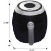 imageTotal Chef Air Fryer  Aerogrill NonStick Frying Basket French Fry Digital Touch Screen 7 Presets Freidora Elctrica Countertop Cooking Kitchen Appliance 38 quart BlackBlack  Grey