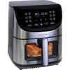 imageTotal Chef Air Fryer  Aerogrill NonStick Frying Basket French Fry Digital Touch Screen 7 Presets Freidora Elctrica Countertop Cooking Kitchen Appliance 38 quart BlackSliver And Black