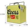 imageCoors Banquet Retro Ice Chest Cooler  Portable Ice Bucket with Bottle Opener Vintage Style Insulated for Camping Beach Picnic RV BBQs Tailgating Fishing 18 Can Ice Box 13L 14 qt