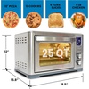 image:imageKenmore Digital 11In1 Air Fryer Toaster Oven Combo 25 Qt Convection Rotisserie Dehydrator Bake Broil 1800 Watts 80450F Temp Controls Top amp Bottom Heater Adjustments Stainless Steel Large CapacitySilver