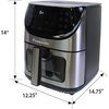 image:imageKenmore Digital 11In1 Air Fryer Toaster Oven Combo 25 Qt Convection Rotisserie Dehydrator Bake Broil 1800 Watts 80450F Temp Controls Top amp Bottom Heater Adjustments Stainless Steel Large CapacitySliver And Black