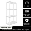 image:imageOskar Heavy Duty Plastic Storage Shelves for Garage Kitchen Bathroom Basement Kids Room ToysStackable 4Tier White Organizer Rack for Books Shoes Pantry Cleaning and Closet Organization