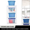 image:imageOskar Heavy Duty Plastic Storage Shelves for Garage Kitchen Bathroom Basement Kids Room ToysStackable 4Tier White Organizer Rack for Books Shoes Pantry Cleaning and Closet Organization