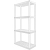 image:imageOskar Heavy Duty Plastic Storage Shelves for Garage Kitchen Bathroom Basement Kids Room ToysStackable 4Tier White Organizer Rack for Books Shoes Pantry Cleaning and Closet Organization