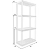 image:imageOskar Heavy Duty Plastic Storage Shelves for Garage Kitchen Bathroom Basement Kids Room ToysStackable 4Tier White Organizer Rack for Books Shoes Pantry Cleaning and Closet Organization