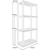 image:imageOskar Heavy Duty Plastic Storage Shelves for Garage Kitchen Bathroom Basement Kids Room ToysStackable 4Tier White Organizer Rack for Books Shoes Pantry Cleaning and Closet Organization