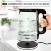 image:imageTotal Chef Electric Glass Kettle 17L  Fast Boil BPAFree Borosilicate Glass LED Light Auto ShutOff BoilDry Protection Cordless Water Boiler for Tea amp Coffee Kitchen Appliance
