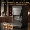 image:imageKenmore Countertop Ice Maker Nugget Machine  Portable SelfCleaning Mquina de Hacer Hielo para Casa Crunchy Chewable Pebble Ice 40lb24hr Capacity Stainless SteelMatt Black