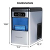 image:imageKenmore Countertop Ice Maker Nugget Machine  Portable SelfCleaning Mquina de Hacer Hielo para Casa Crunchy Chewable Pebble Ice 40lb24hr Capacity Stainless SteelStainless Steel