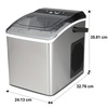 image:imageKenmore Countertop Ice Maker Nugget Machine  Portable SelfCleaning Mquina de Hacer Hielo para Casa Crunchy Chewable Pebble Ice 40lb24hr Capacity Stainless SteelSilver