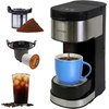 image:imageKenmore Single Serve Coffee Maker  612 Oz Brew Sizes Compatible with Keurig KCup Pods amp Ground Coffee One Cup Brewer Travel Mug Friendly Auto ShutOff Hot amp Iced maquina de cafe WhiteBlack