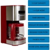 image:imageKenmore Single Serve Coffee Maker  612 Oz Brew Sizes Compatible with Keurig KCup Pods amp Ground Coffee One Cup Brewer Travel Mug Friendly Auto ShutOff Hot amp Iced maquina de cafe WhiteStainless SteelRed