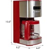 image:imageKenmore Single Serve Coffee Maker  Compatible with Keurig KCup Pods amp Ground Coffee One Cup Brewer 612 Oz Brew Sizes Travel Mug Friendly Auto ShutOff Hot amp Iced Maquina de cafe RedKKCM12