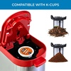 image:imageKenmore Single Serve Coffee Maker  Compatible with Keurig KCup Pods amp Ground Coffee One Cup Brewer 612 Oz Brew Sizes Travel Mug Friendly Auto ShutOff Hot amp Iced Maquina de cafe RedKKCMKCMR
